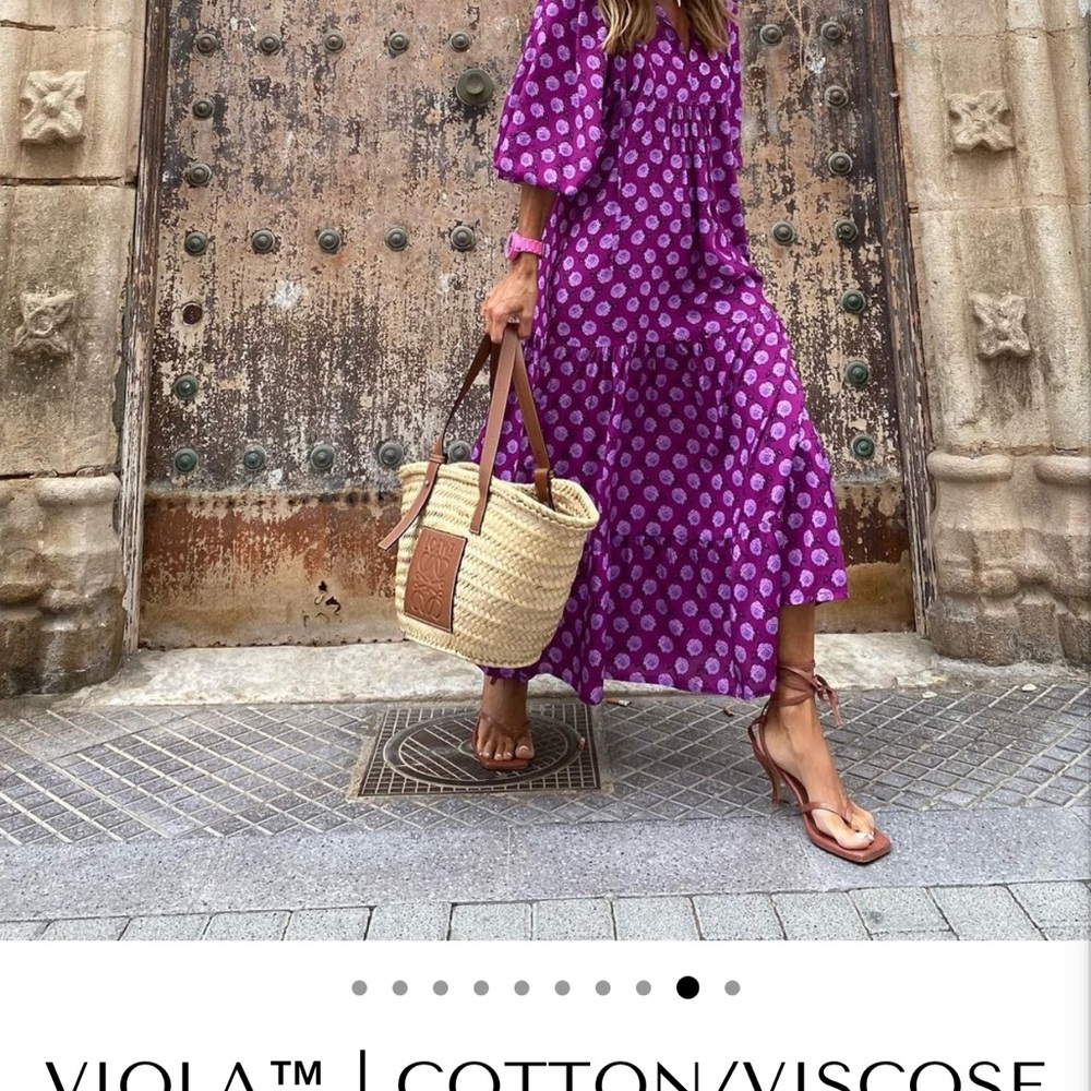 Purple Patterned Women's Dress